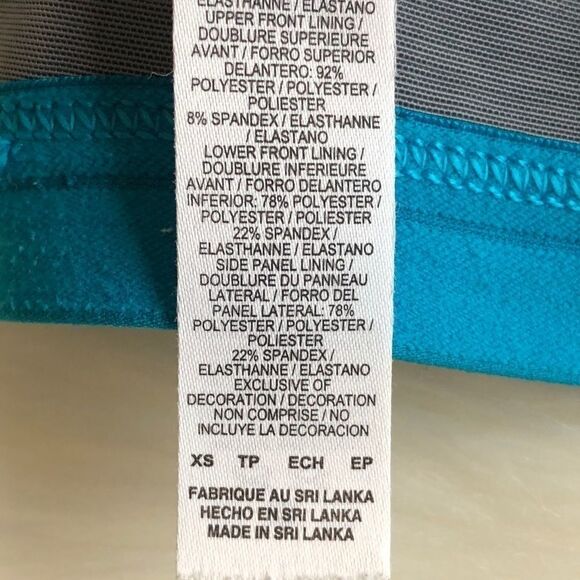 Nike Dri-Fit Blue Animal Print Ports Bra,XS - Picture 6 of 6